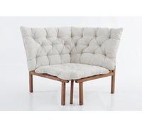 Ambientehome d'angle Pièces, avec Coussin au Groupe d'angle ca. Marron