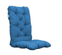 Ambientehome Lot de 2 Coussins de Chaise à Dossier Haut Turquoise 120 x 50 x 8 cm