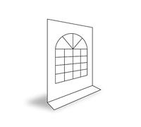 Ambisphere - Paroi latérale en PVC 550 g/m² pour Tente de fête, pergola, pavillon de Jardin - 2x2 m - Paroi latérale avec fenêtre - différentes Tailles et Couleurs - (2 x 2,20 m (Hogh), Blanc)