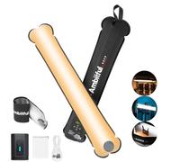 Ambitful 2pcs GC12 BI 12W 2700K-6500K Bi Couleur Stable Lampe à LED Portative cri 95 +, Batterie au Lithium intégrée de 18,5Wh pour tir extérieur Balle Gonflable lumière