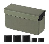 AMBITFUL D1 Cube Organiseur rembourré pour appareil photo avec séparateur | Pour reflex numérique sans miroir, couleur verte, grande taille : 20 x 16 x 12 cm à l'extérieur, 28 x 15 x 10 cm