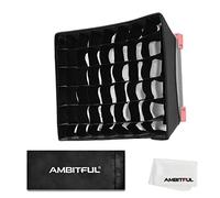 Ambitful Diffuseur de boîte à lumière carrée pliable de 35,6 x 29,6 cm avec grille et sac de transport