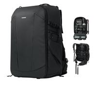 AMBITFUL Grand sac à dos pour appareil photo DSLR/SLR sans miroir avec compartiment pour ordinateur portable, étanche et support pour trépied, sac à dos ergonomique suspendu pour photographie
