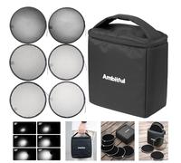 AMBITFUL HC-06 Kit de nid d'abeil - 6 pièces 10°/20°/30°/40°/50°60° Standard réflecteur nid d'abeil (6.69 pouces/17cm) avec Sac Protecteur Compatible avec 7'' Standard réflecteur