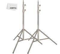 AMBITFUL Lot de 2 supports d'éclairage en acier inoxydable pour studio photo HTC Vive VR, vidéo, portrait et photographie de produits 200 cm