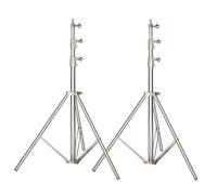 AMBITFUL Lot de 2 supports d'éclairage en acier inoxydable pour studio photo HTC Vive VR, vidéo, portrait et photographie de produits 280 cm