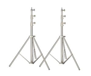 AMBITFUL Lot de 2 supports d'éclairage en acier inoxydable pour studio photo HTC Vive VR, vidéo, portrait et photographie de produits 280 cm