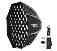 AMBITFUL Q1 Boîte à lumière à libération rapide, modificateur d'éclairage pour photographie, balle, octa, bande et rebond (monture Godox, octa, 45,7 cm)