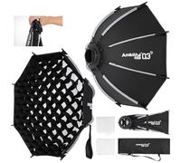 Ambitful Q3 Boîte à lumière octogonale à libération rapide avec grille 40 cm Modificateur de lumière pliable pour Godox ML60 ML100 AD300Pro Éclairage de studio vidéo portrait