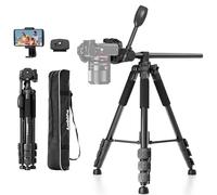 AMBITFUL Trépied pour Appareil Photo 157,5 cm, trépied Professionnel en Aluminium, Amovible, pour Reflex numérique, téléphone Portable, caméscope, télescope