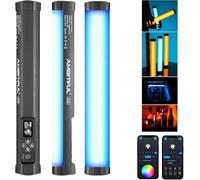 AMBITFUL Tube lumineux A2 en couleur RVB CRI 95 TLCI 97 couleur précise, 2500 K-8500 K réglable, mode RGB CCT HSI, effet de lumière 29 Fx, support de contrôle par application,design magnétique