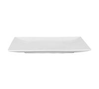 Dajar Ambition - Assiette carrée en Porcelaine - 18 x 18 cm - Assiette de Service - Assiette à Dessert - Blanc - Moderne et élégante