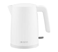 Bouilloire Ambition Curly 1,7 l blanche 2200 W | Interrupteur STRIX, socle pivotant, filtre anti-calcaire pour la cuisine moderne