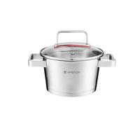 AMBITION Faitout en acier inoxydable 16 cm avec couvercle 1,6 l Selection petite casserole induction tous types de feux lave-vaisselle et four