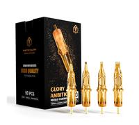Ambition Glory Aiguilles Tatouage Cartouches Jetables 50pcs #10 RL Mélangées Round Liner pour Machine à Tatouer Rotative