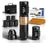 Ambition Mars-U Machine à Tatouer Complet Sans Fil Machine Tatouage Rotative Stylo, Double Batterie 1800mAh, Course Réglable, 20 Aiguilles Tatouage Glory Assorties pour Débutants & Artistes