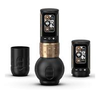 Ambition Ninja Max 280 Machine à Tatouer Sans Fil - Machine Tatouage Rotative Stylo, 7 Courses Réglables (2.4-4.5mm), Couple 280 g.cm Moteur Brushless, Double Batterie 2400mAh, Poignées 54mm & 32mm