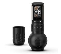 Ambition Ninja Max 280 Machine à Tatouer Sans Fil - Machine Tatouage Rotative Stylo, 7 Courses Réglables (2.4-4.5mm), Couple 280 g.cm Moteur Brushless, Batterie 2400mAh, Poignées 54mm & 32mm