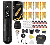 Ambition Soldier Kit Complet Machine à Tatouer - Kit Tatouage Rotatif avec 20 Aiguilles Cartouches Glory, Peau d'Entraînement, Encre Tatouage pour Débutants & Pros