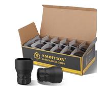 Ambition Soldier P2 Lot de 12 poignées de tatouage jetables en caoutchouc de 30 mm avec système de réglage par clic pour pistolet rotatif Soldier, Soldier Max, Zetton, 32 mmTorped et Shura