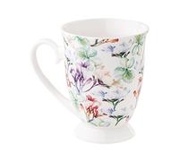 Ambition Tasse avec motif floral vintage 300 ml Garden Tasse en porcelaine sur pied, pour lave-vaisselle et micro-ondes