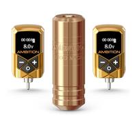 Ambition Torped Machine a Tatouer, Machine Tatouage Sans Fil, Moteur Brushless, Double Batterie 2400mAh pour Tattoo Professionnels