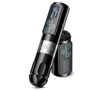 Ambition Vibe Machine à Tatouer Sans Fil - Machine Tatouage Rotative Stylo 4.0mm Course, Double Batterie 2400mAh, Moteur Brushless, Boutons Tactiles pour Artistes Professionnels