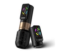 Ambition Zetton Machine à Tatouer Rotative Sans Fil - Machine Tatouage Stylo à Barre Droite, Course 4.0mm, Double Batterie 2400mAh Écran Tactile Couleur pour Artistes Professionnels