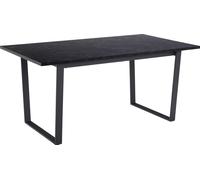 Amble Table de salle à manger 90x160cm impression marbre noir.