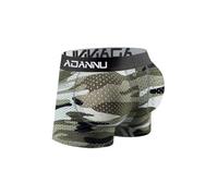 Amblive Boxer pour homme - En maille de camouflage - Avec coussinets amovibles - Pour le sport et le quotidien, gris, X-Small