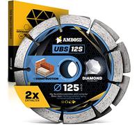 Amboss Diamant Trennscheibe UBS 12S Ø 125mm x 22,23 (2 pièces) - Pour le découpage de béton légèrement armé/pierre/matériaux de construction - Disque diamant/disque à tronçonner diamanté pour meuleuse