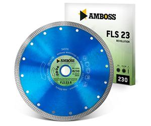 Amboss FLS 23R Disque à tronçonner diamanté ultra fin (2 mm) pour carrelage / grès cérame extra dur/granite/céramique - Hauteur de segment : 10 mm