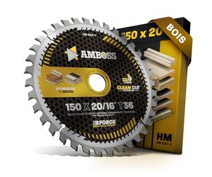 AMBOSS lame scie circulaire 150x20mm (bois) - lame de scie 150 avec 36 dents - lame scie circulaire Ø 150mm - compatible AEG Atlas Copco AHK 52. HK 45 A. HK 46. HK 46 N. HK 46 S. HK 50. HK 52.