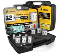 AMBOSS Lot de 12 scies cloches bi-métal M 42 Ø 20-68 mm (12 pièces) - Acier rapide - Compatible avec aluminium, acier, plaques de plâtre, bois, etc.