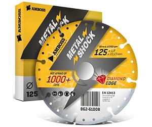 Amboss Metal Shock Disque à tronçonner diamant 125 x 1,8 x 22,23 mm