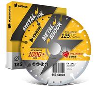 AMBOSS METAL SHOCK - Disque à tronçonner diamanté 125 x 1.8 x 22.23 mm - convient pour le métal/l'acier/l'inox - convient pour les meuleuses d'angle