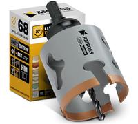 Amboss scie cloche 68mm HM | Scie cloche 68 pour les panneaux d'agglomérés, le bois dur, le placoplâtre, etc. | Scie cloche a bois avec logement standard 6 pans