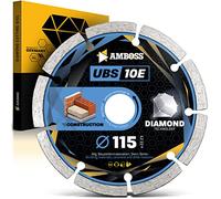 Amboss UBS 10E Eco Disque à tronçonner diamanté pour béton/matériaux de chantier/pierre - Diamètre au choix - Alésage 22,2 mm - Hauteur de segment 7 mm (fritté), Ø 115 mm x 22,2 mm, 1