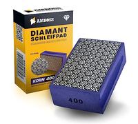 Amboss Werkzeuge Bloc de ponçage grain : 400 - Tampon de ponçage diamant - Éponge de ponçage / convient pour carrelage + grès cérame + verre + granit + marbre