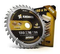 AMBOSS WERKZEUGE® Lame de scie circulaire HM 130 x 16 dents alternées pour bois, coupe fine, 130 mm, compatible Metabo 4340, BHK 01, BHK 2, KS 3340 S, KS 40 S, Max* et SHK 01