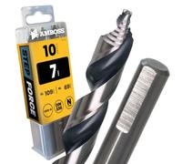AMBOSS WERKZEUGE® Lot de 10 forets hélicoïdaux Step Force Ø 7,0 mm - HSS-G DIN 338 pour acier, acier doux, aluminium, métaux non ferreux AMBOSS WERKZEUGE® Forets à tôle hexagonales pour perceuse,