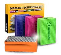 Amboss Werkzeuge Lot de blocs abrasifs grain 60-400 - Tampon abrasif diamant - Éponge de ponçage / convient pour carrelage + grès cérame + verre + granit + marbre