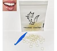 Ambre Dentaire 1/4 Bandes caoutchouc élastiques Appareils orthodontiques Light Force 2,5 oz Bandes orthodontiques latex Espaces dentaires Tresses Dreadlocks Queue cheval Placeur gratuit (1 Sac)