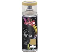 Ambre-Sol V4001001 Vernis peinture Acrylique Multi-Usage, Peinture Brillante pour Intérieur et Extérieur, Adapté a Tous Type de Matériau, Aérosol En Fer-Blanc Recyclable de 400 ml, Beige