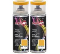 Ambro-Sol - 1028 - Jaune Melon - Peinture Acrylique - Multi - Surfaces - Intérieur et Extérieur - 400 ml (Lot de 2)