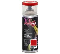Ambro-Sol V4003001 Vernis peinture Acrylique Multi-Usage, Peinture Brillante pour Intérieur et Extérieur, Adapté a Tous Type de Matériau, Aérosol En Fer-Blanc Recyclable de 400 ml, Rouge Signal