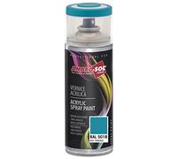 Ambro-Sol V4005018 Vernis peinture Acrylique Multi-Usage, Peinture Brillante pour Intérieur et Extérieur, Adapté a Tous Type de Matériau, Aérosol En Fer-Blanc Recyclable de 400 ml, Bleu Turquoise