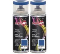 Ambro-Sol V4005019 Vernis peinture Acrylique Multi-Usage, Peinture Brillante pour Intérieur et Extérieur, Adapté a Tous Type de Matériau, Aérosol En Fer-Blanc Recyclable de 400 ml, Bleu Capri