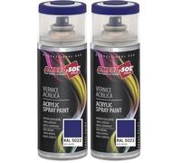 Ambro-Sol V4005022 Vernis peinture Acrylique Multi-Usage, Peinture Brillante pour Intérieur et Extérieur, Adapté a Tous Type de Matériau, Aérosol En Fer-Blanc Recyclable de 400 ml, Bleu Nuit