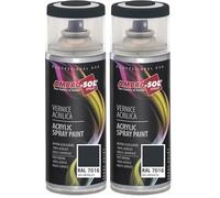Ambro-Sol V4007016 Vernis peinture Acrylique Multi-Usage, Peinture Brillante pour Intérieur et Extérieur, Adapté a Tous Type de Matériau, Aérosol En Fer-Blanc Recyclable de 400 ml, Gris Anthracite